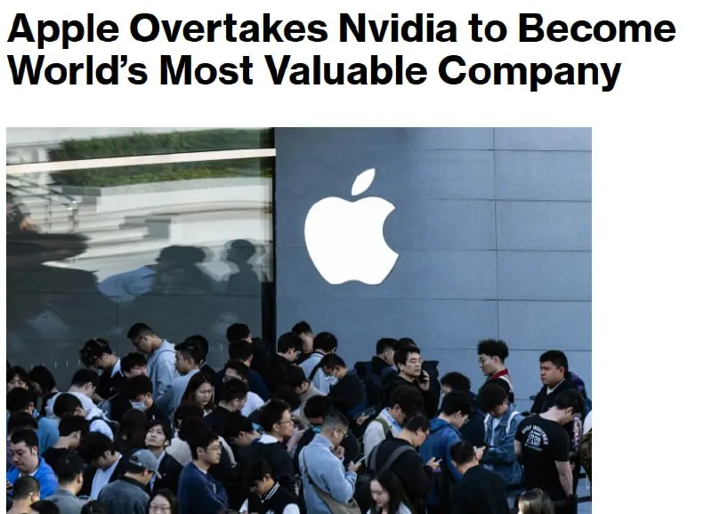 На бирже Nasdaq капитализация Apple превысила $5 трлн