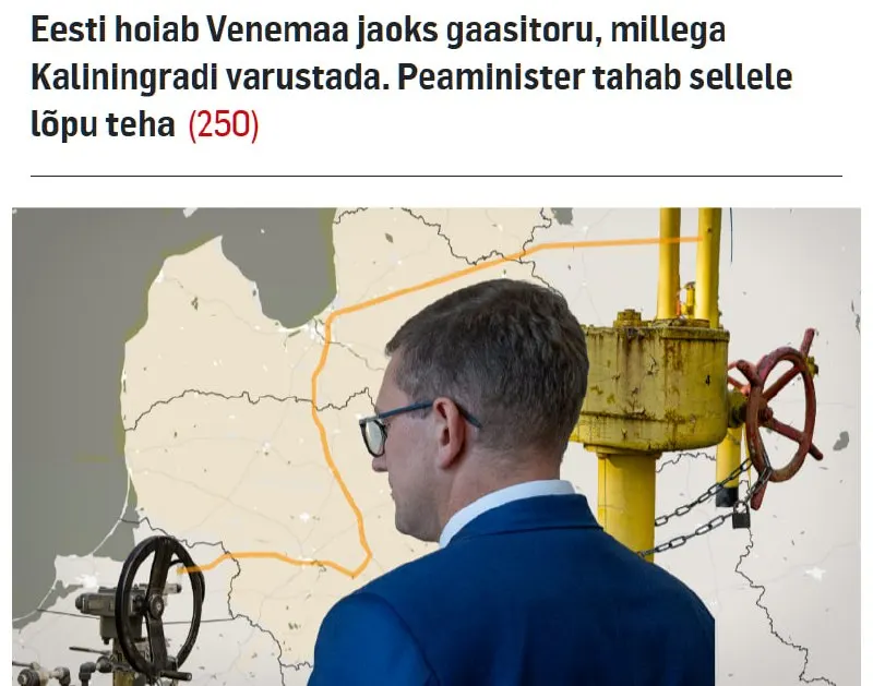 «Пора убрать этот участок»: Эстония задумала разорвать резервный газовый маршрут в Калининград